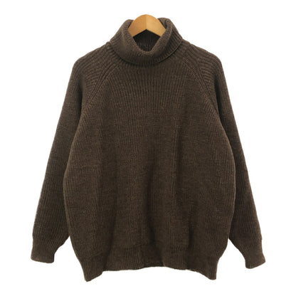 Vintage Brown Chunky Wool Turtleneck Sweater Size 4