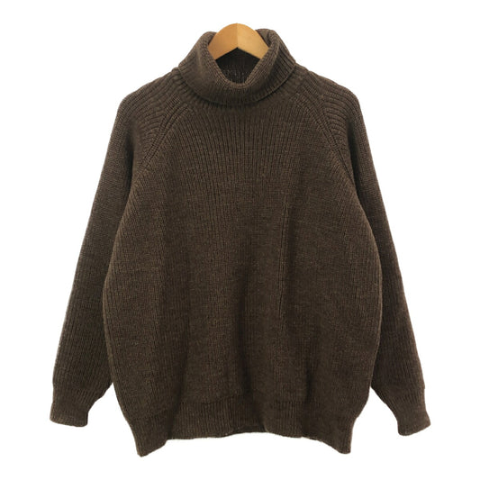 Vintage Brown Chunky Wool Turtleneck Sweater Size 4