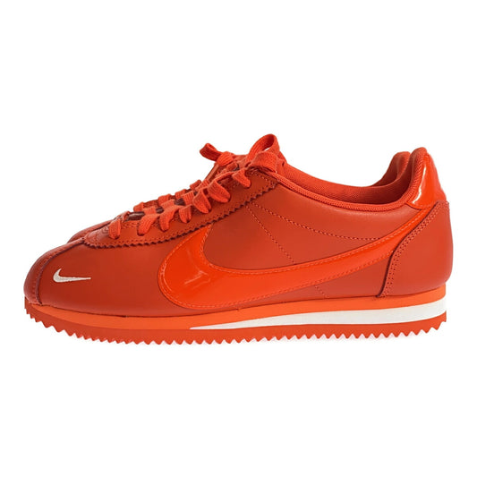 NIKE WMNS Classic Cortez PRM Sneakers Orange White Size 25.5