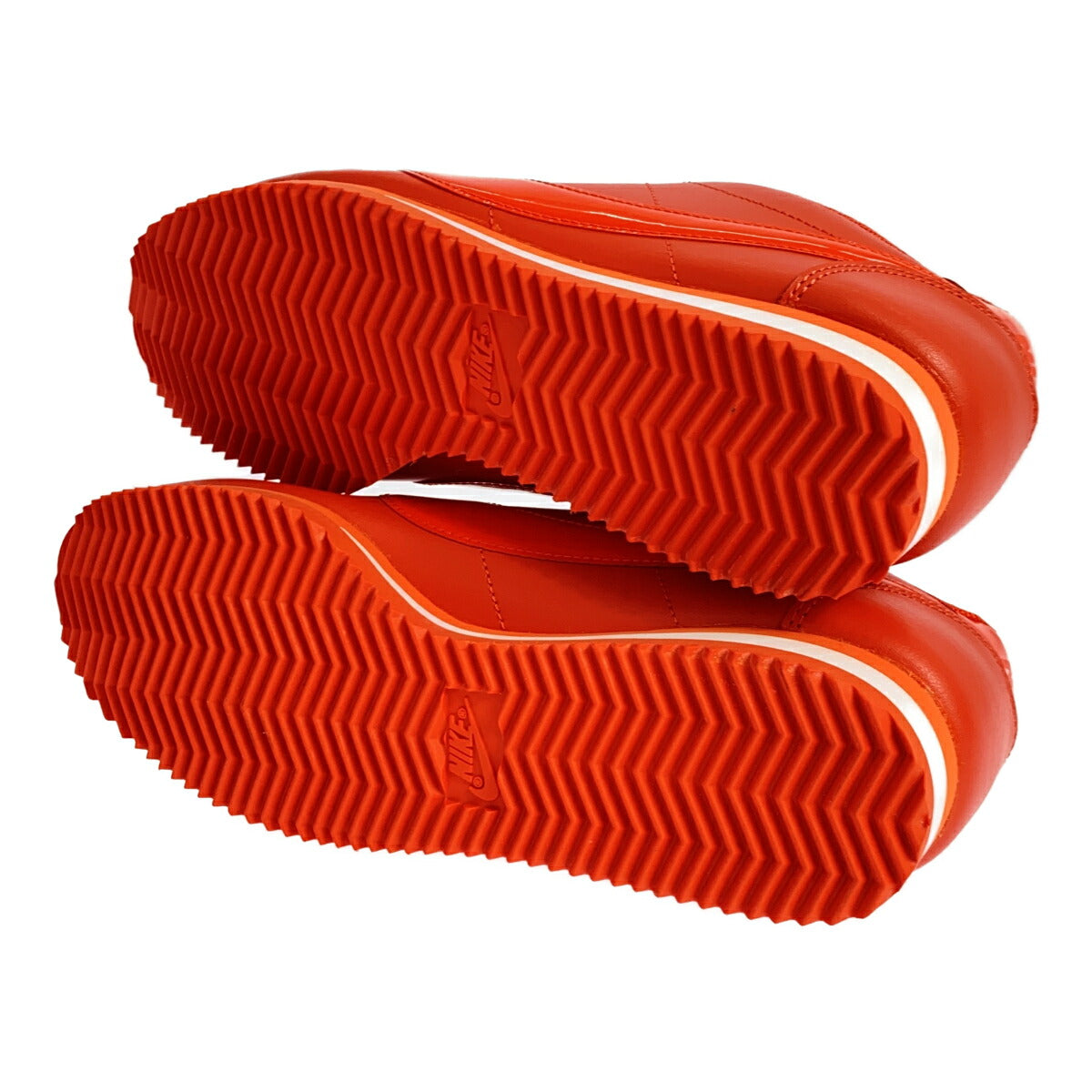 NIKE WMNS Classic Cortez PRM Sneakers Orange White Size 25.5