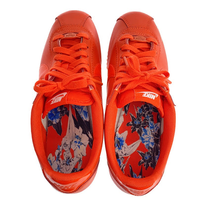 NIKE WMNS Classic Cortez PRM Sneakers Orange White Size 25.5