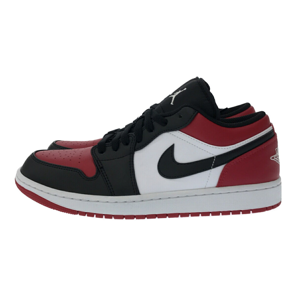 NIKE Air Jordan 1 Low Bred Toe Multi Color Sneakers Size 27cm