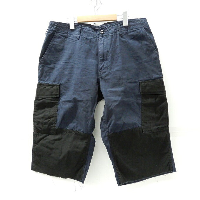 WTAPS 18SS JUNGLE CHOPPED Cargo Shorts Blue/Black Size 03