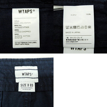 WTAPS 18SS JUNGLE CHOPPED Cargo Shorts Blue/Black Size 03