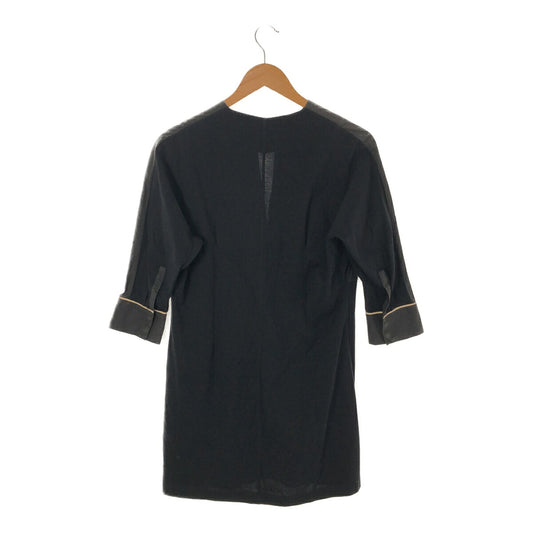 MARNI Open Neck Tunic Shift Dress Cotton Gray Size 38