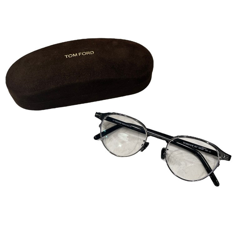 TOM FORD 22AW Black Browline Boston Shape Glasses Size 48