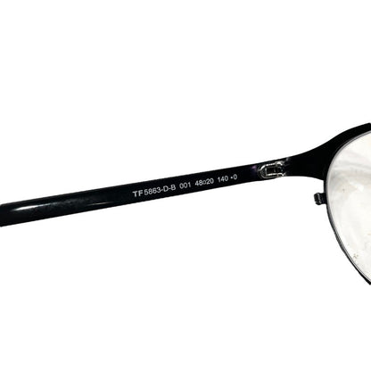 TOM FORD 22AW Black Browline Boston Shape Glasses Size 48