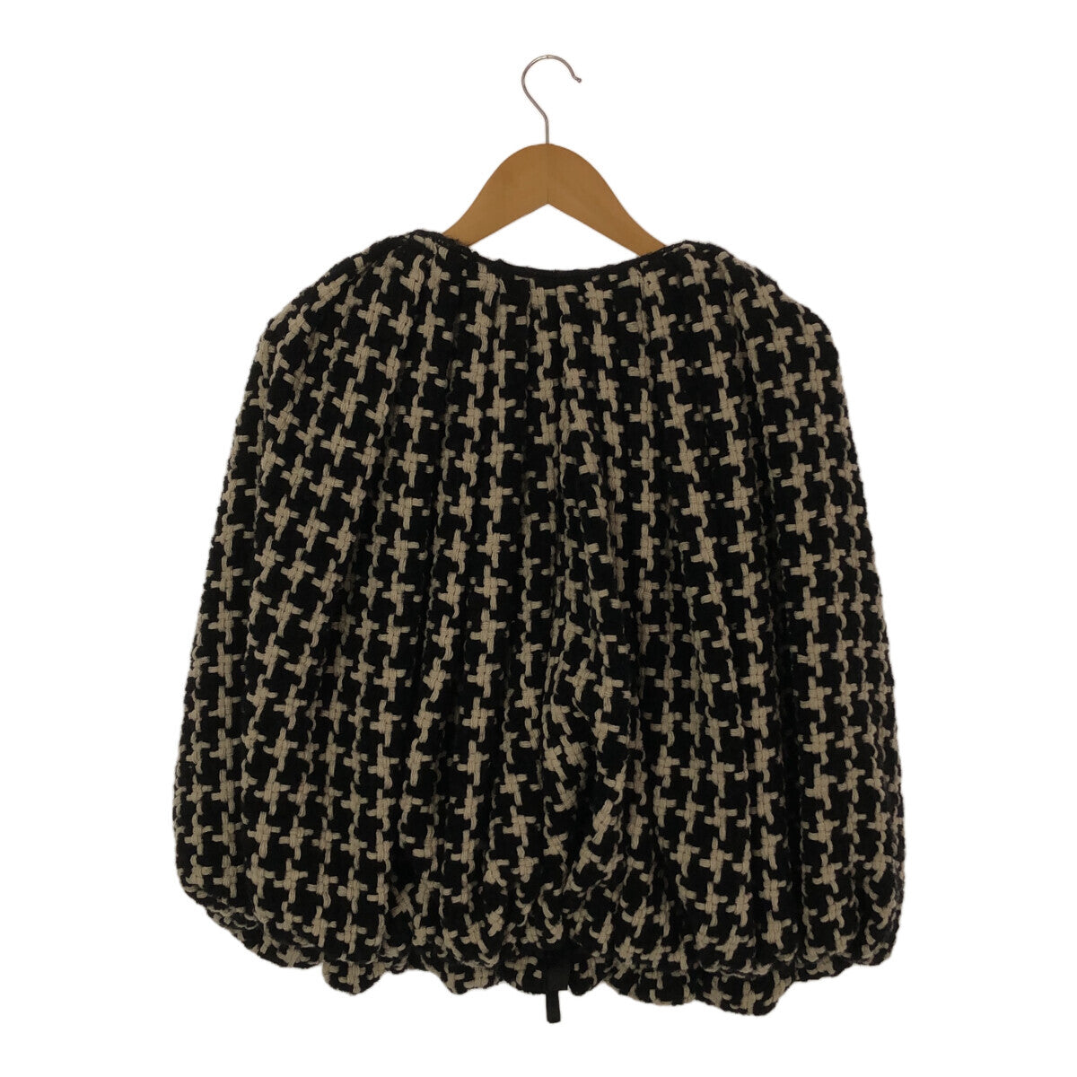 EMPORIO ARMANI 20AW Alpaca Blend Houndstooth Poncho Size 42