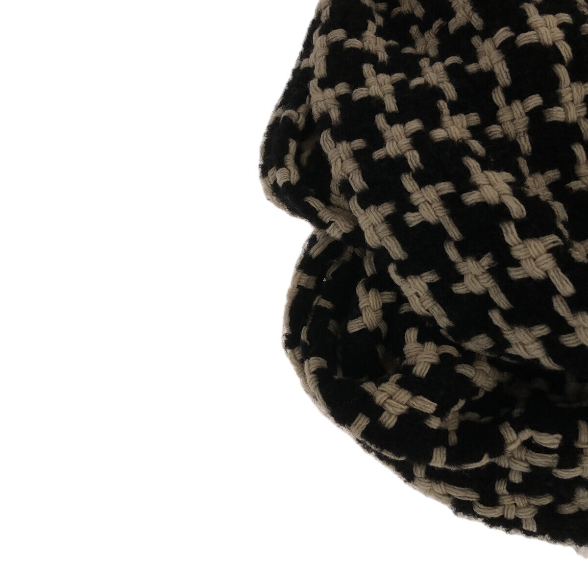 EMPORIO ARMANI 20AW Alpaca Blend Houndstooth Poncho Size 42