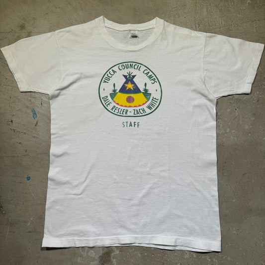 BOY SCOUT OF AMERICA 50s Vintage Staff T-Shirt White Size L