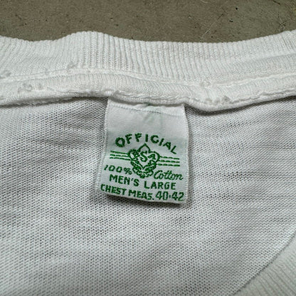 BOY SCOUT OF AMERICA 50s Vintage Staff T-Shirt White Size L