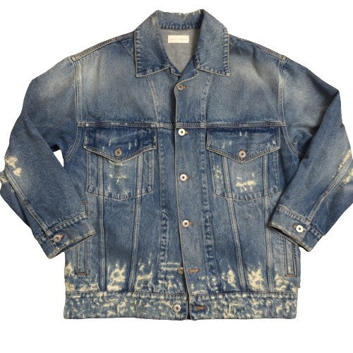 FAITH CONNEXION Oversized Distressed Jacket Blue Size S