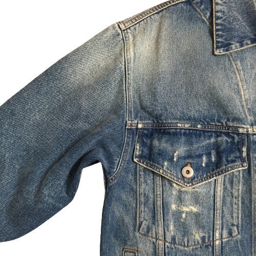 FAITH CONNEXION Oversized Distressed Jacket Blue Size S