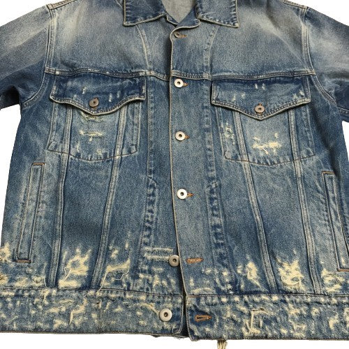 FAITH CONNEXION Oversized Distressed Jacket Blue Size S