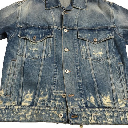 FAITH CONNEXION Oversized Distressed Jacket Blue Size S