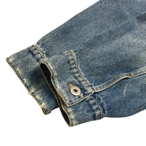 FAITH CONNEXION Oversized Distressed Jacket Blue Size S