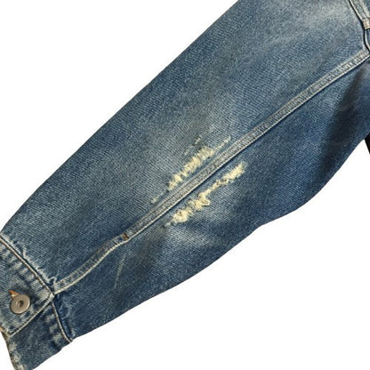 FAITH CONNEXION Oversized Distressed Jacket Blue Size S