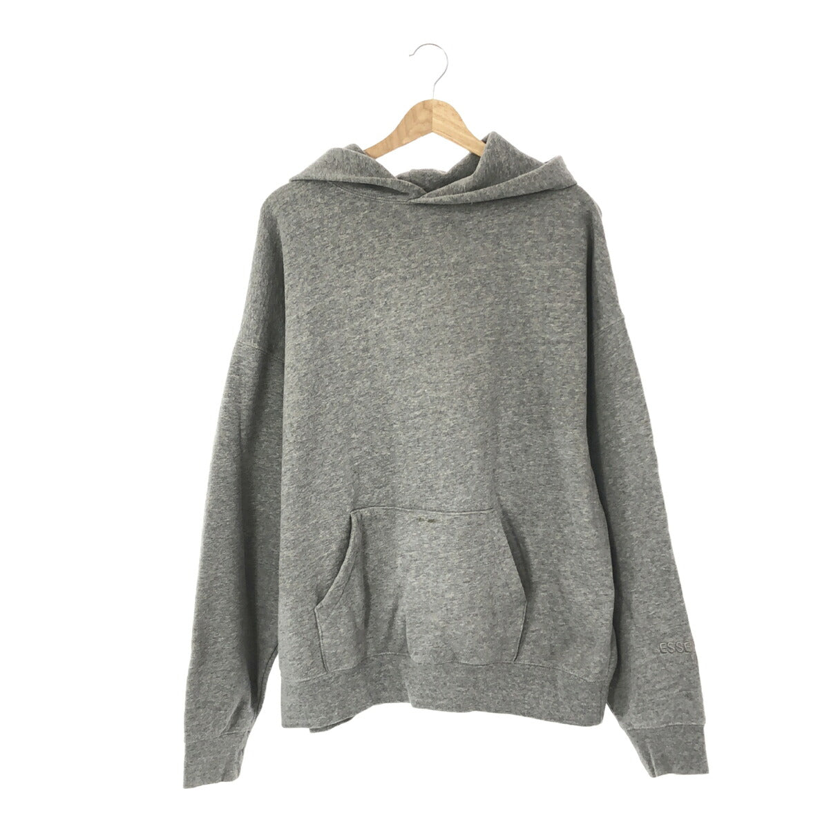 FEAR OF GOD ESSENTIALS Gray Back Print Hoodie Size M