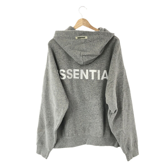 FEAR OF GOD ESSENTIALS Gray Back Print Hoodie Size M