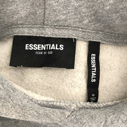 FEAR OF GOD ESSENTIALS Gray Back Print Hoodie Size M
