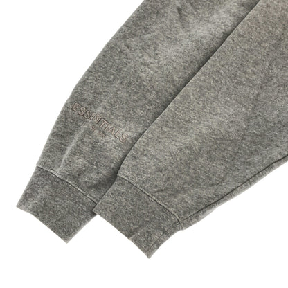 FEAR OF GOD ESSENTIALS Gray Back Print Hoodie Size M