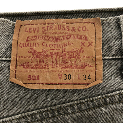 Levi's 90s 501 Pre-Dyed Grey USA Made Jeans Size W30