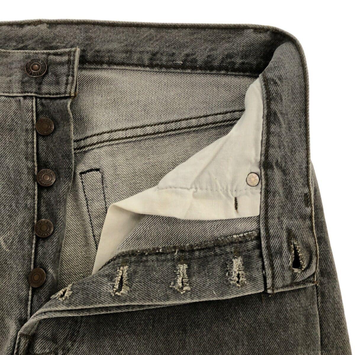Levi's 90s 501 Pre-Dyed Grey USA Made Jeans Size W30