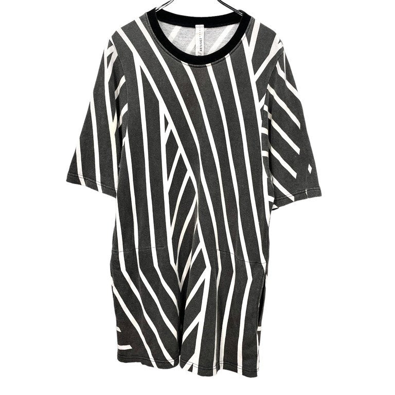 A.F Artefact Oversize Stripe Short Sleeve Sweatshirt Size M