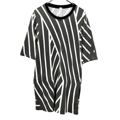 A.F Artefact Oversize Stripe Short Sleeve Sweatshirt Size M
