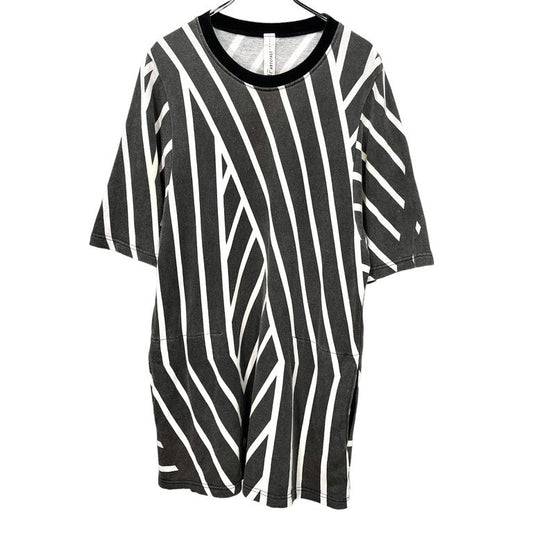 A.F Artefact Oversize Stripe Short Sleeve Sweatshirt Size M