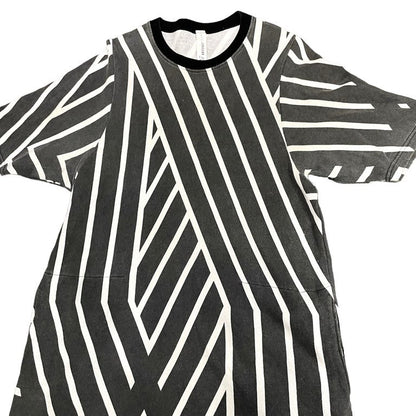 A.F Artefact Oversize Stripe Short Sleeve Sweatshirt Size M