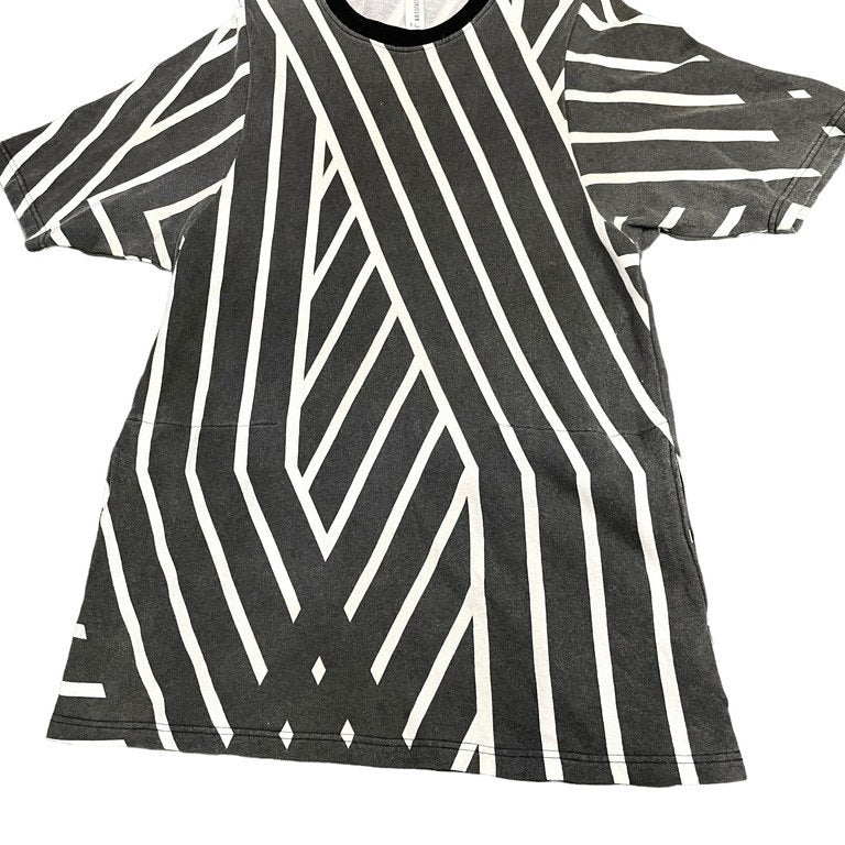 A.F Artefact Oversize Stripe Short Sleeve Sweatshirt Size M