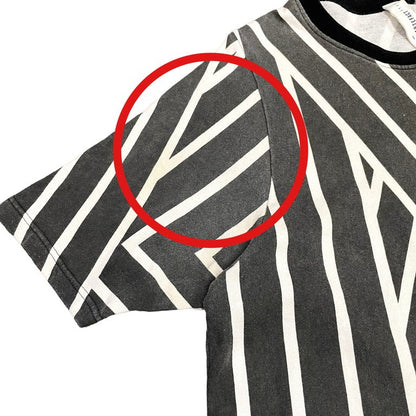 A.F Artefact Oversize Stripe Short Sleeve Sweatshirt Size M