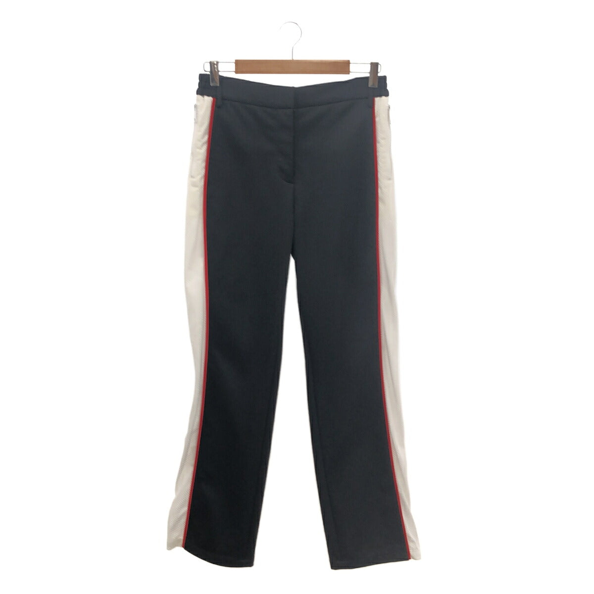 Burberry Black Mesh Striped Tailored Track Pants Size UK6