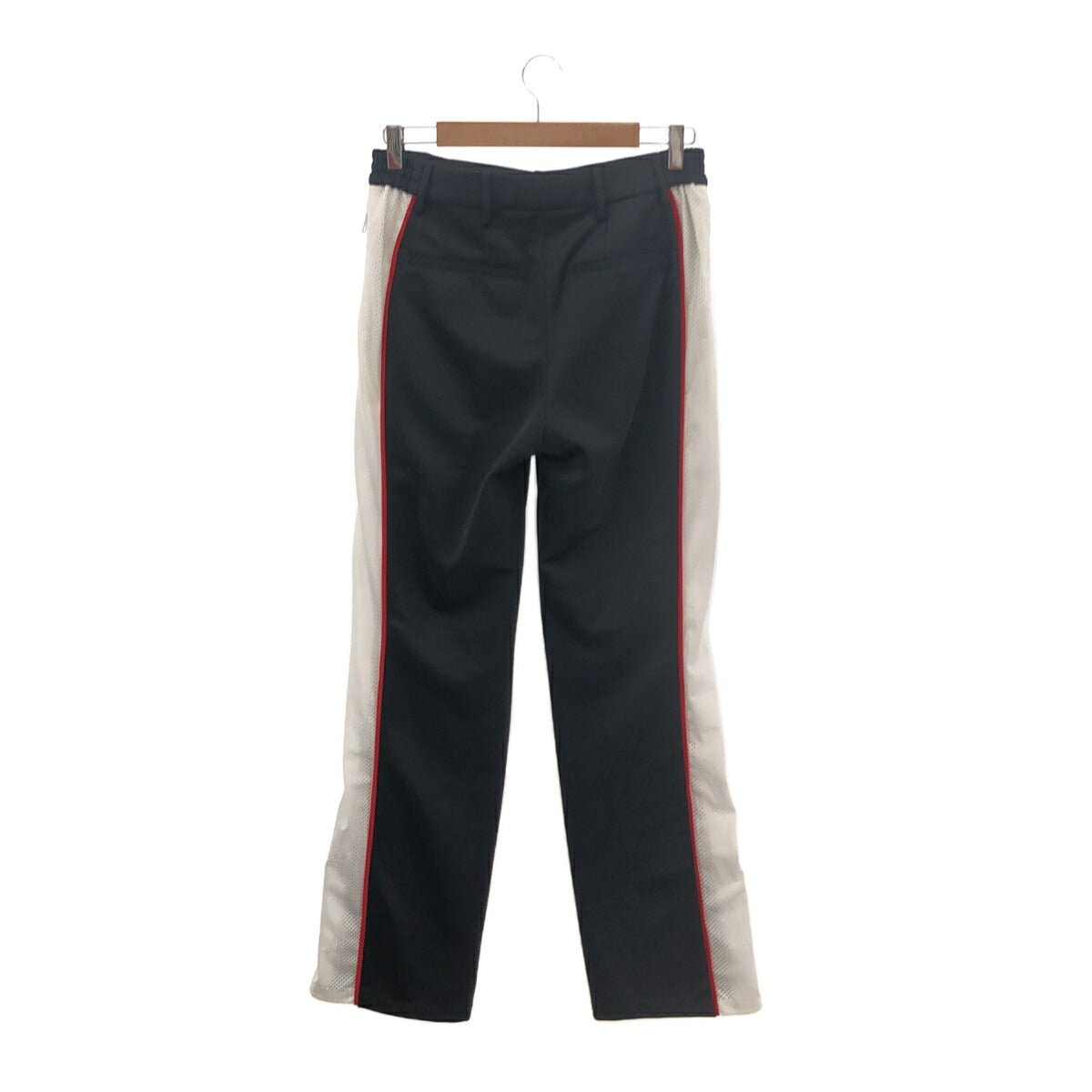 Burberry Black Mesh Striped Tailored Track Pants Size UK6