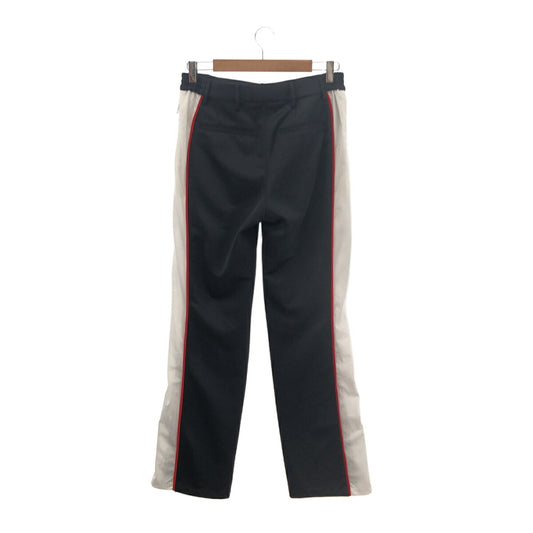 Burberry Black Mesh Striped Tailored Track Pants Size UK6