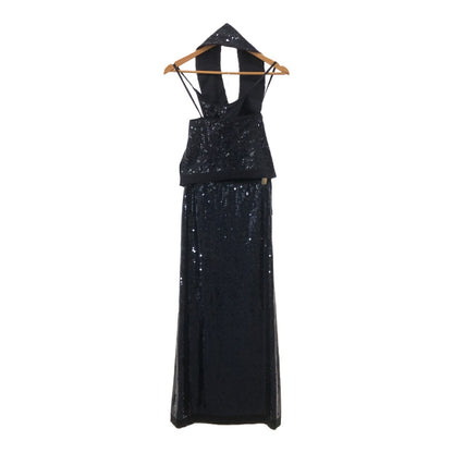 PIAZZA SEMPIONE Navy Sequin Camisole Dress Size 46