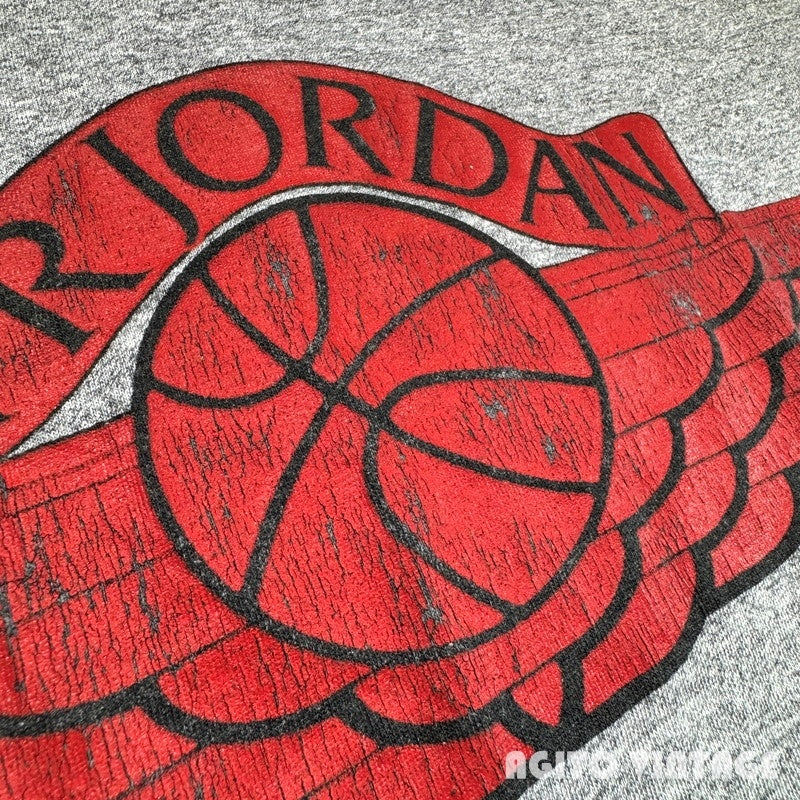 Nike 80s Air Jordan Wing Logo T-Shirt Heather Gray Size S