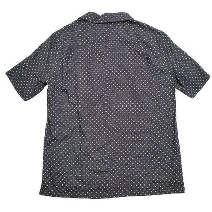 Celine 24SS Micro Triomphe Open-Collar Shirt Black Size M