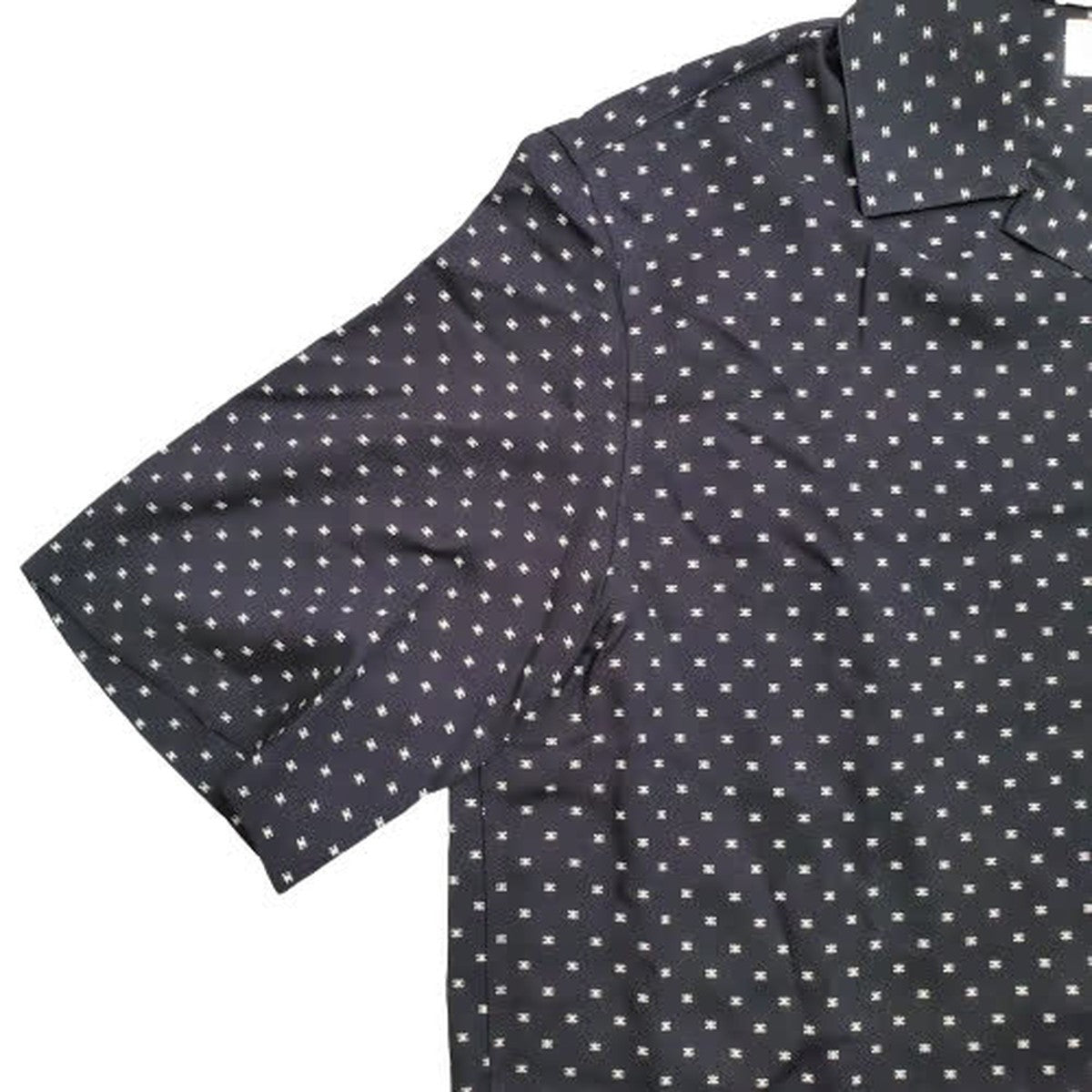 Celine 24SS Micro Triomphe Open-Collar Shirt Black Size M