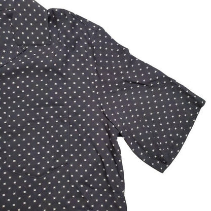 Celine 24SS Micro Triomphe Open-Collar Shirt Black Size M