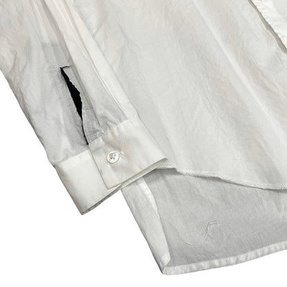 Vintage ensou. Cotton Broadcloth Ribbon Shirt White Size M