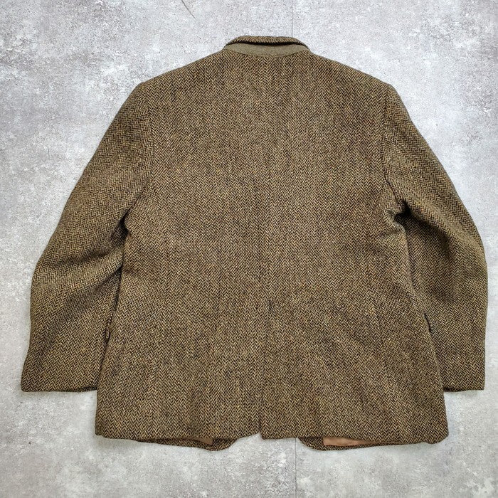Vintage 60s Dunn & Co. Harris Tweed Brown Wool Size M