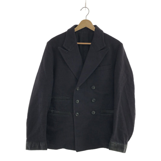 Needles Leather Rib Double Jacket Made in Japan Black Size M