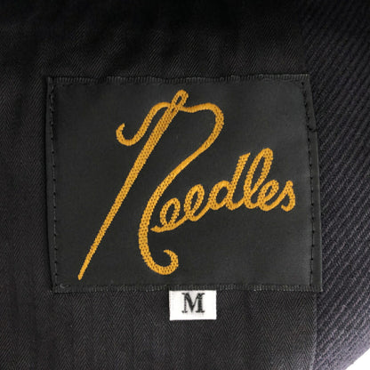 Needles Leather Rib Double Jacket Made in Japan Black Size M