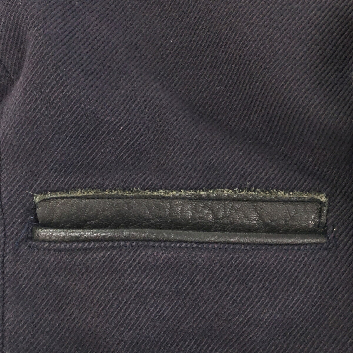 Needles Leather Rib Double Jacket Made in Japan Black Size M