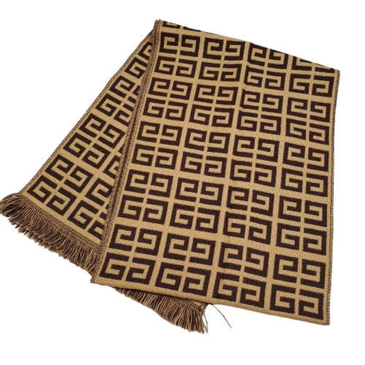 GIVENCHY Logo Pattern Wool Scarf Size ONE SIZE
