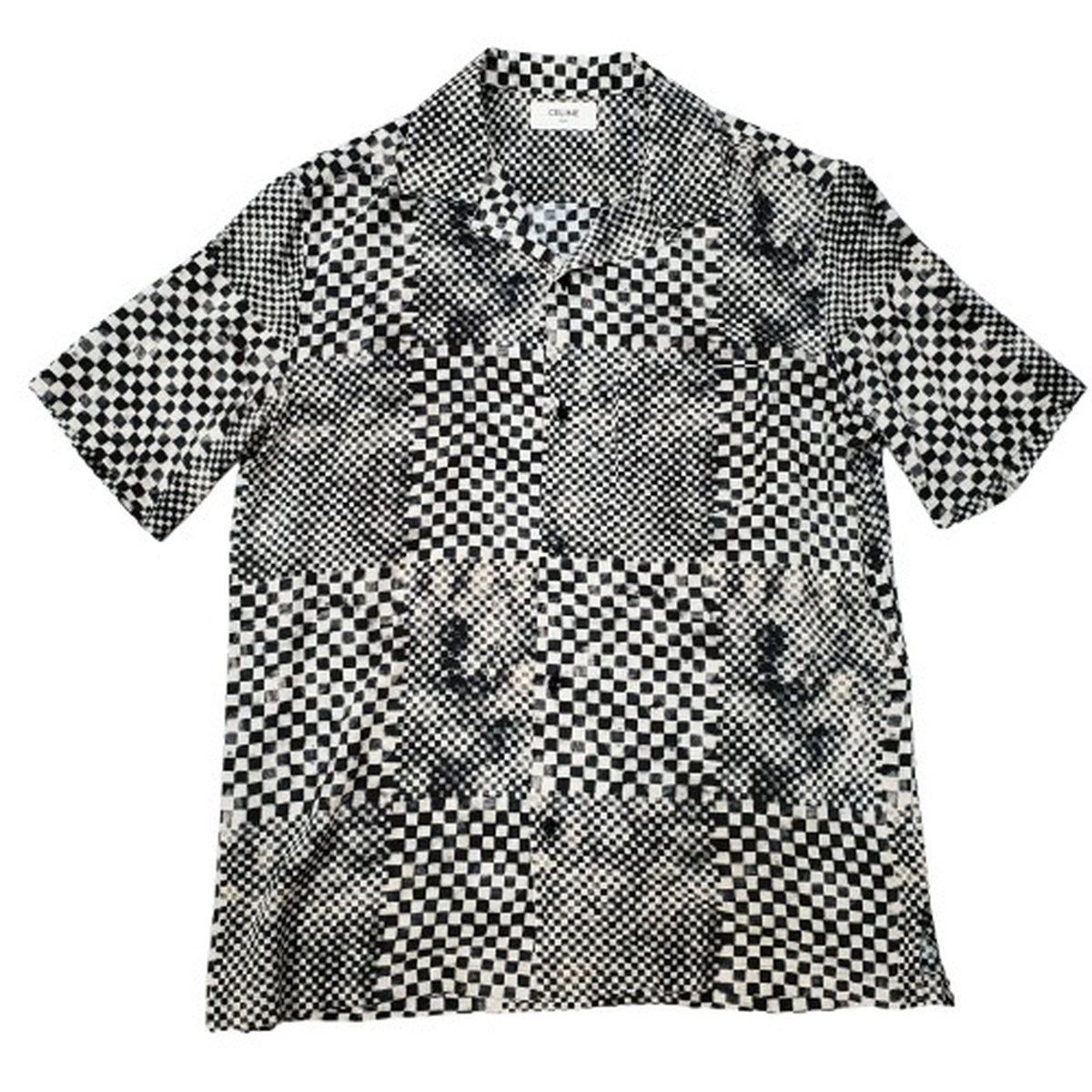Celine 24SS Kalo Hawaiian Checked Button-Up Size M