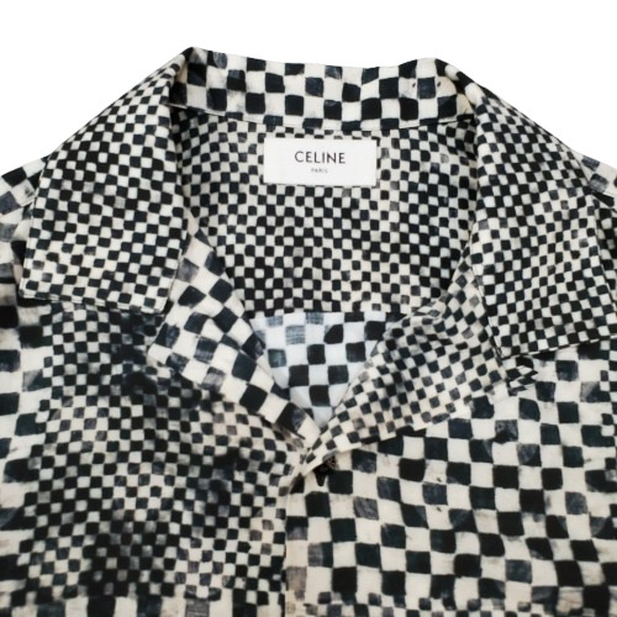 Celine 24SS Kalo Hawaiian Checked Button-Up Size M