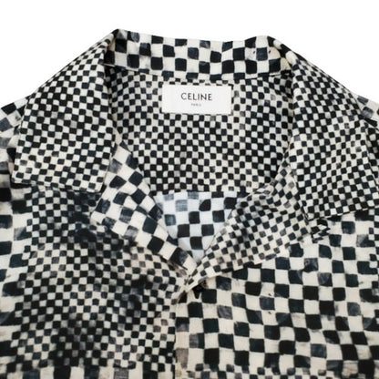Celine 24SS Kalo Hawaiian Checked Button-Up Size M